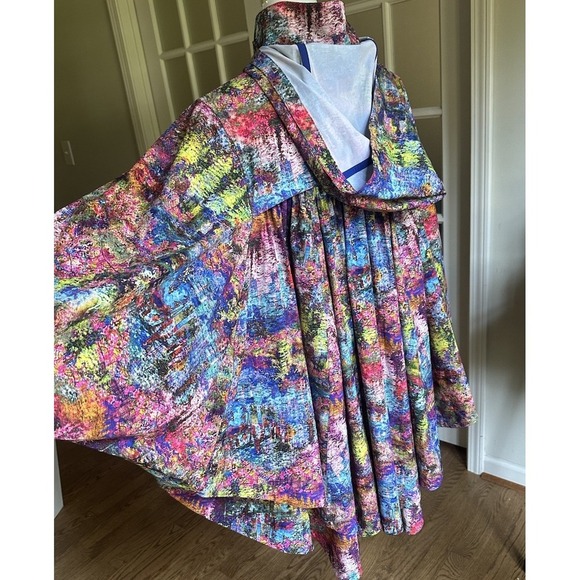 Lululemon Seawheeze Horizon Cape Jacket L/XL Multicolor Hooded Rain Poncho Rare - Picture 6 of 11